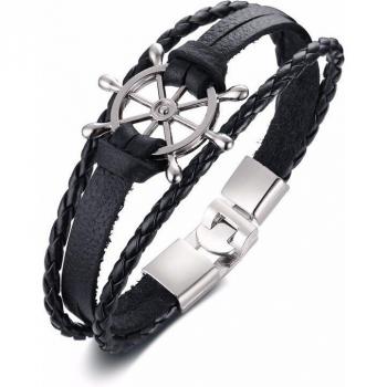 Maritimes Lederarmband für Herren und Damen