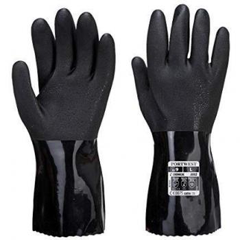 Guante de PVC Antiestático Portwest, Tamaño: L, Color: Negro