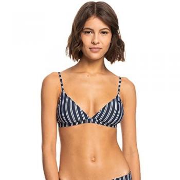 Top de Bikini Roxy Into The Sun Tiki Tri Azul Blanco para Mujer