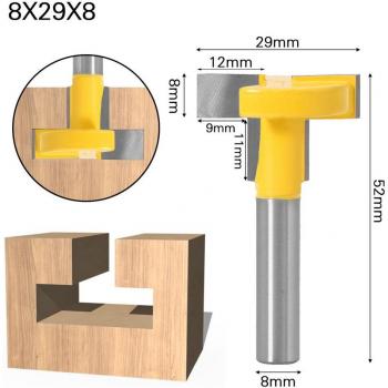 Cortador de ranura en T para madera