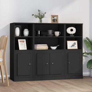 Prolenta Classico – Credenze Nere in legno multistrato (3 pezzi)