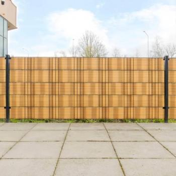 Séparateurs de balcon Prolenta Premium 5 pcs marron clair 255x19 cm résine tressée