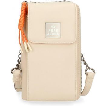 Cartera-bandolera Pepe Jeans Bea con portamóvil beige