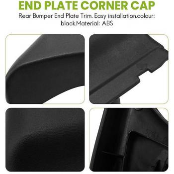 Cache d'angle de pare-chocs arrière noir pour Toyota Hilux Vigo 2004-2015