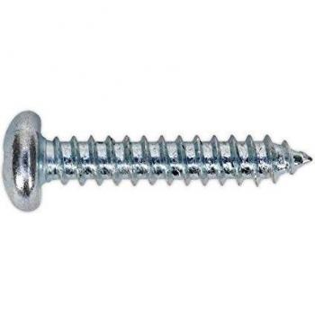 Sealey 4.8 × 25 mm Zinc Pozi Self‑Tapping Pan Screws – 100 Unit Bundle