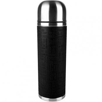 Emsa Isolierflasche SENATOR, 1,0 Liter, Manschette schwarz