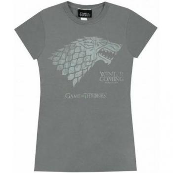 Game Of Thrones Women's Stark Winter Is Coming T-Shirt L charcoal