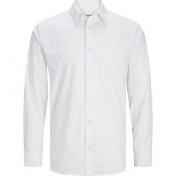 Jack & Jones Camicia A Maniche Lunghe Bianca Slim Fit XS