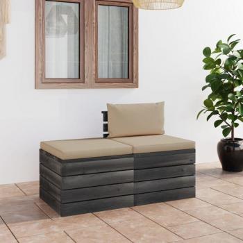 Jinlefu Prolenta Divani da Esterno Beige – Kit 2 pezzi
