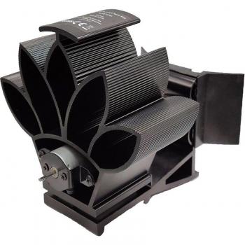 4-Blade Black Fireplace Heat Fan