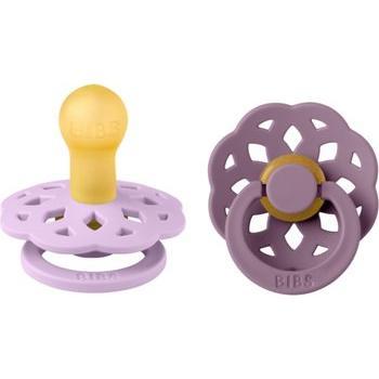 BIBS Sucettes Bébé Ciel Violet/Mauve en latex – Lot de 2