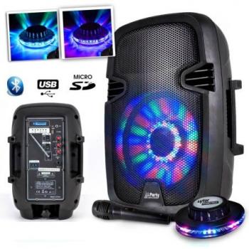 Enceinte sans fil 8/20cm à LEDs RVB