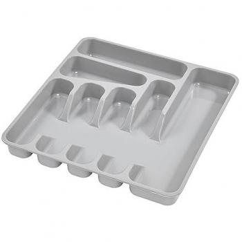 Range-Couverts Keeeper – 7 Compartiments, Dimensions 39.5×37×5 cm – Gris Nordique
