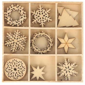 Artemio 27‑Piece Snowflake Wooden Set – Interior Use