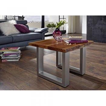 TV‑Tisch Freeform 2 Akazien (60 × 60 cm), Walnuss Lackierung