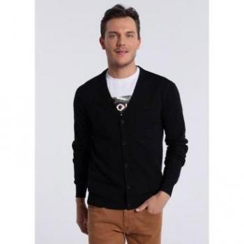 Cardigan Basic Lois Jeans Uomo Nero