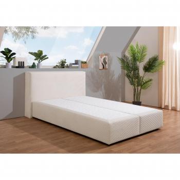 Åby Boxspringbett (Andas) – Beige/Creme, 147 × 225 cm – In Cord Bezug – Matrazte frei wählbar