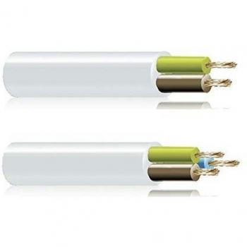 2x0.75mm White Euro Tubular Hose H 05 VV-F