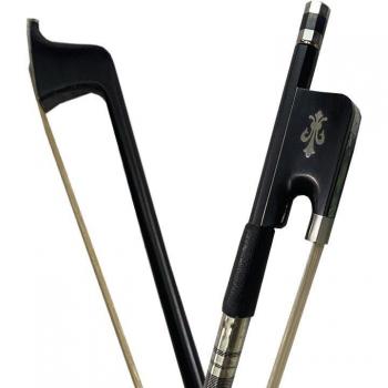 Archet Violon FiberCarbone Noir 4/4 – Nickel/Argent, Gomme Grenouille