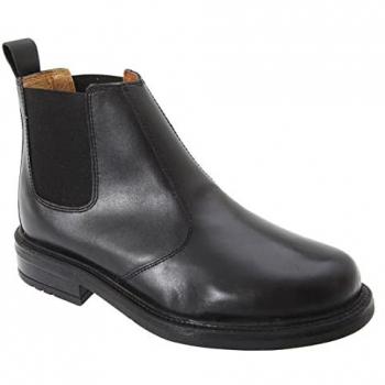 Black Leather Chelsea 8UK