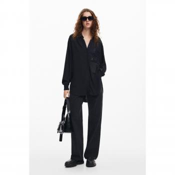 Straight Black Pinstripe Jeans for Women