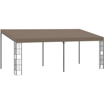 Parasol mural 6x3 m en Tissu Taupe
