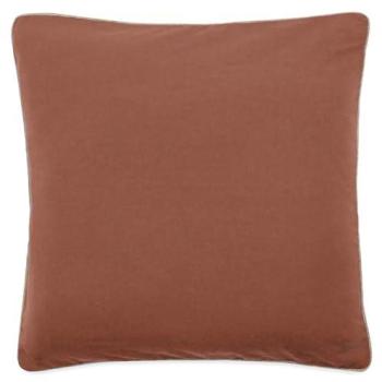 Housse de coussin 45 × 45 cm, coton lavé, couleur terre cuite – HONO DÉCO