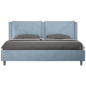 Cama Sin Somier Azul Claro 200x210 Microfibra Appia