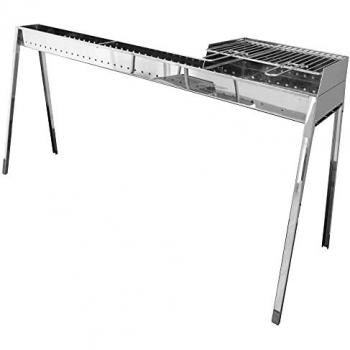 Barbecue Cuocispiedini Milano Grill 100+40 in Acciaio Inox con Kit Paratia e Accessori