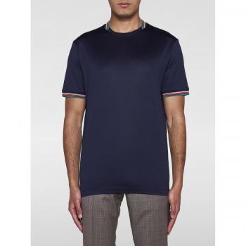Paul Smith Navy Blue Striped T-Shirt for Men