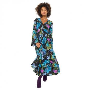 Maxi robe florale noire boho Joe Browns EU 44 (UK 16)