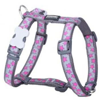 Red Dingo Adjustable Dog Harness Hot Pink/Cool Grey (45-66 cm, 36-59 cm)