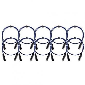 10er Set Pronomic Stage DMX3-1 DMX-Kabel 1 Meter