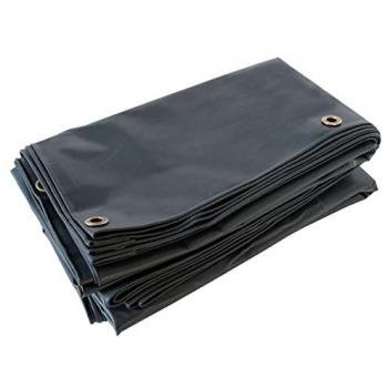 Bâche en PVC imperméable pour travaux de construction 4x5 m gris anthracite