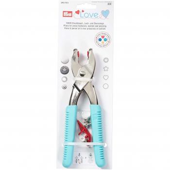 Prym Vario‑Press Pliers with Color Snaps – Turquoise Edition 390901