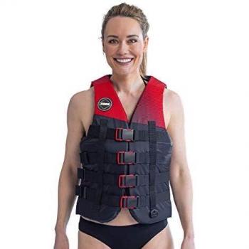 Jobe 50N 4‑Schnallen-Sicherheitsweste – Wassersport, rot, leicht, Unisex