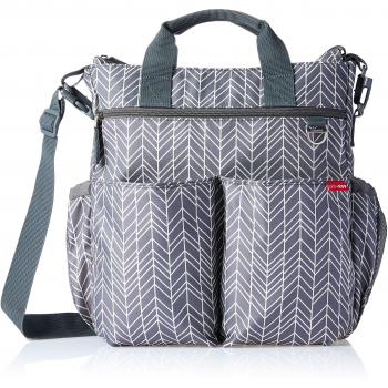 Duo Signature Wickeltasche von Skip Hop 200300 – Grau-Schmetterlingsdesign, Mehrfarbig