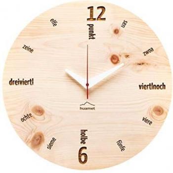Huamet CH40-C-01 Zirbenholz Wanduhr
