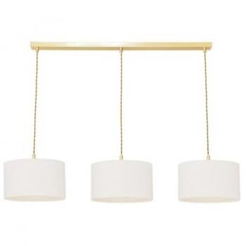 Reni Cream Boucle Drum Pendant Light with LED Bulbs