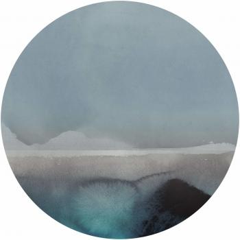 Moooi Bodenbelag Horizon Lake – Dreifarbig (Grau, Blau, Weiß), Ø350 cm