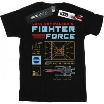 Maglietta Nera Star Wars Luke Skywalker per Bambini 7-8 Anni