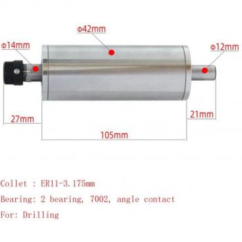 ER11 Spindel für CNC-Werkzeuge 36mm/42mm