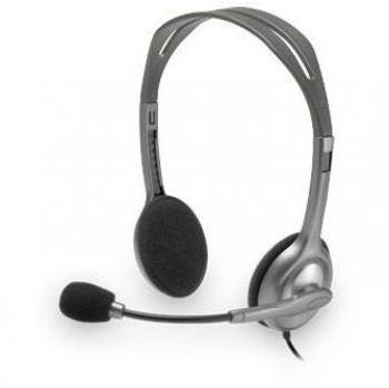Logitech H111 Stereo-Headset mit Kabel für Bürogebrauch, Grau