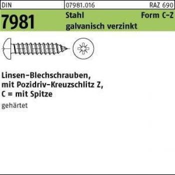 Vis de fixation cruciforme PZ DIN 7981/ISO 7049