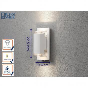 Konstsmide Potenza Wandleuchte, 6W, GU10, weiß (7987-250)