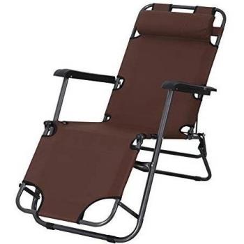 Outsunny Chaise Longue transat 2 en 1 Pliant inclinable Multiposition