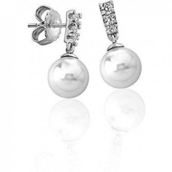 Pendientes Majorica de perla blanca