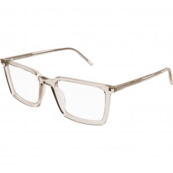 SL 624 Saint Laurent – Unisex Rahmen in Beige, transparente Quadratur