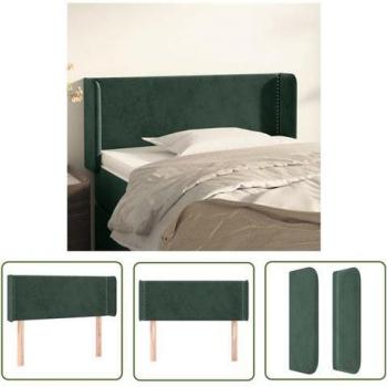 Tête de lit décorative velours vert profond 83x16x78/88 cm