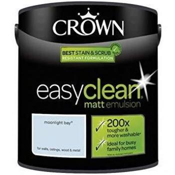 Crown Easyclean Washable and Wipeable Paint in Moonlight Bay Color